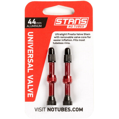 STAN'S NO TUBES UNIVERSAL Presta 44mm Tubeless Valves (x2) 0
